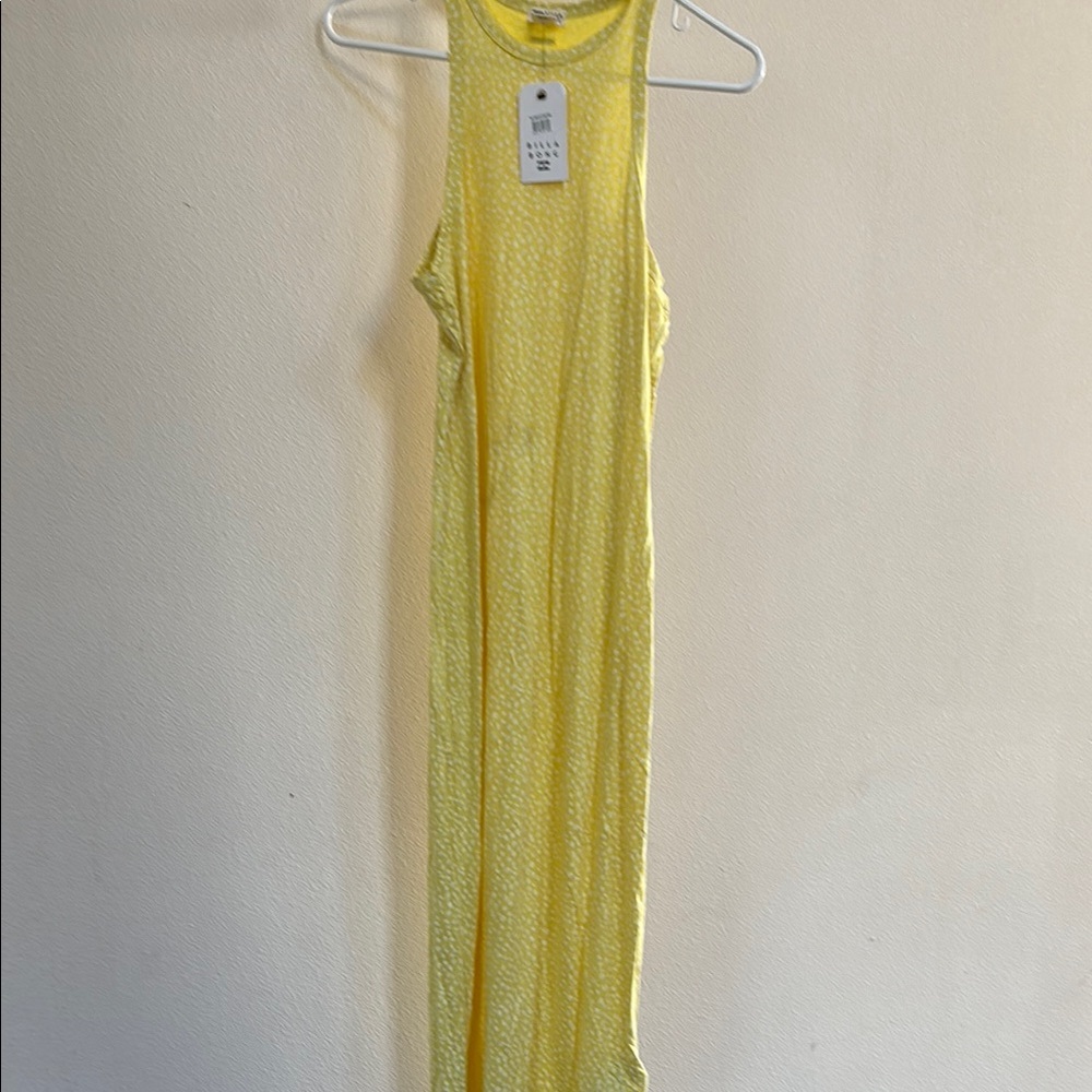 NWT Billabong Yellow Sleeveless Maxi Dress